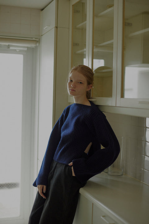 Boat neck / NAVY