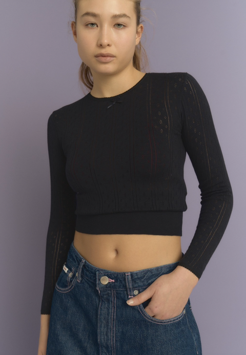 eyelet long / NAVY