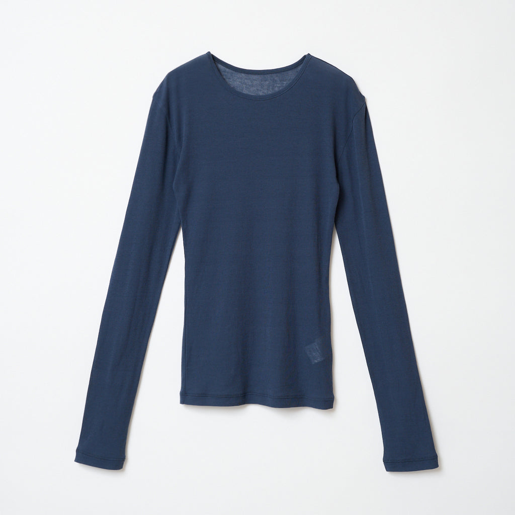 トップス shishikui Newlong/Blue Long Sleeve / SHEER NEW D.BLUE – SHISHIKUI