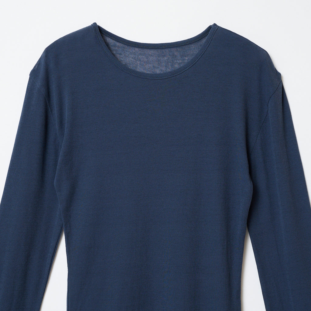 トップス shishikui Newlong/Blue Long Sleeve / SHEER NEW D.BLUE – SHISHIKUI