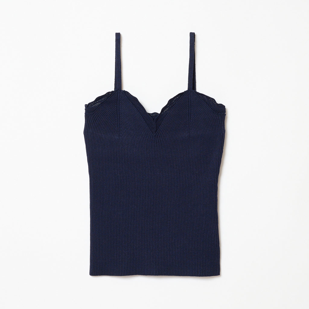 トップス THE SHISHIKUI knit cami | navy RIBB TOP / NAVY – SHISHIKUI