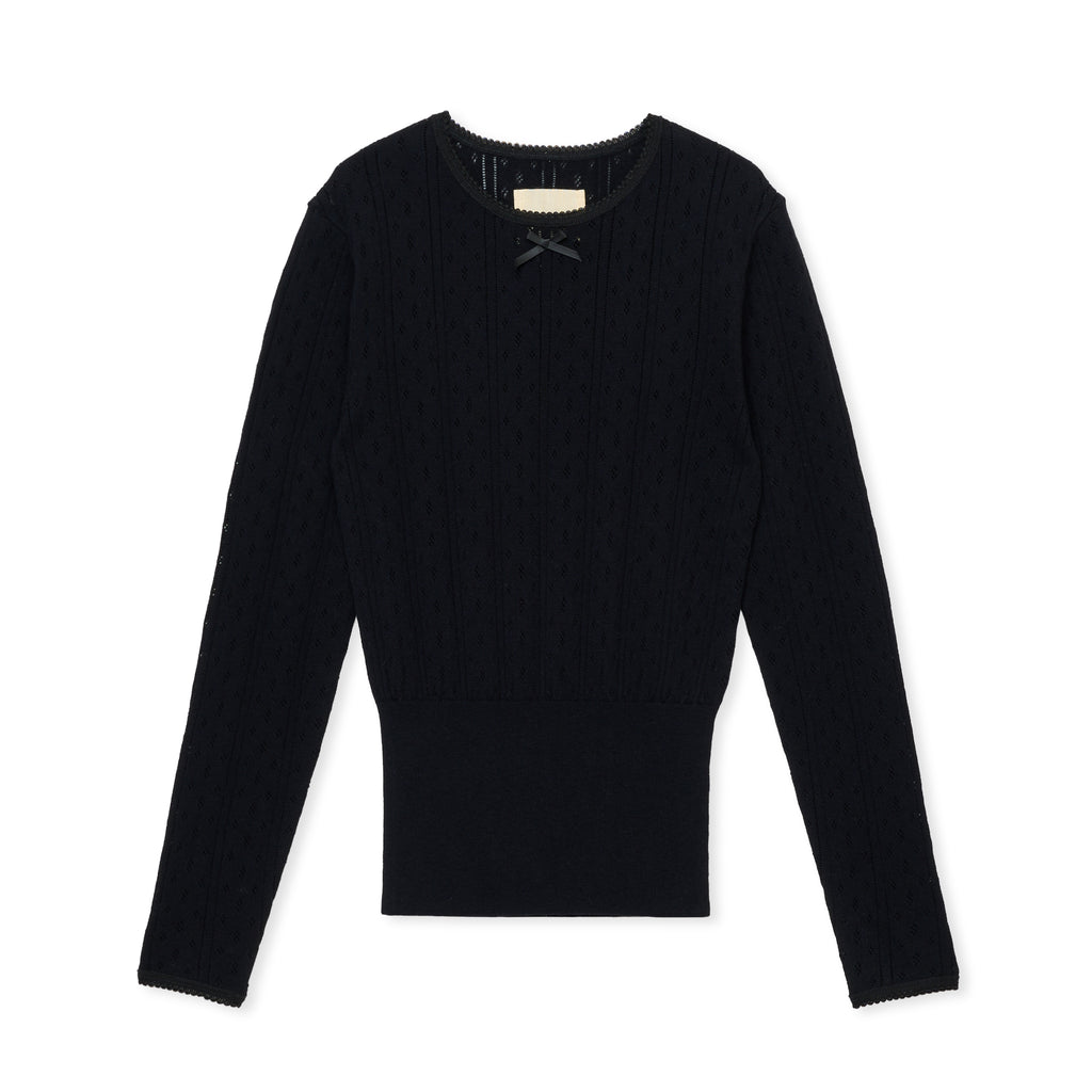 トップス THE SHISHIKUI eyelet long eyelet long / BLACK – SHISHIKUI
