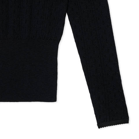 eyelet long / BLACK