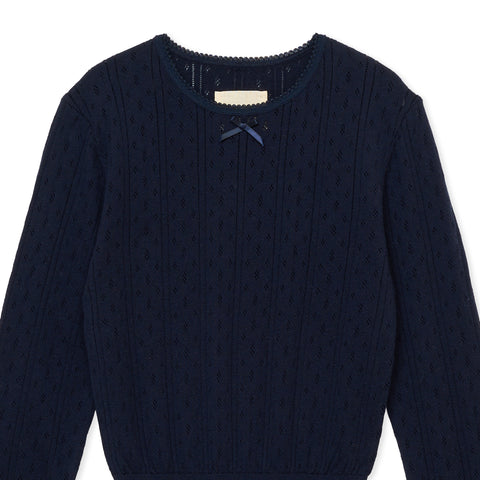 eyelet long / NAVY