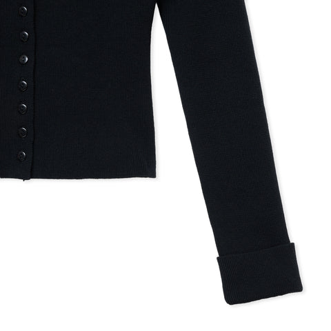 open collar / BLACK
