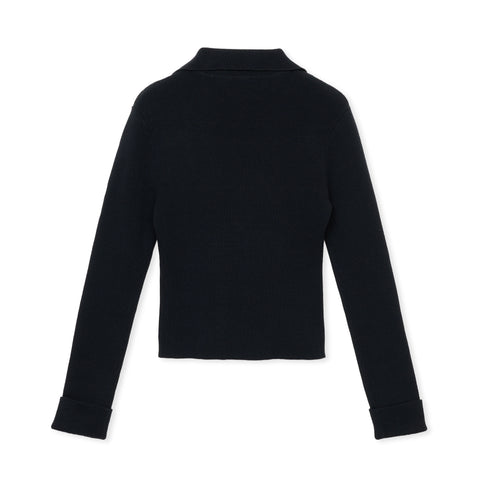 open collar / BLACK