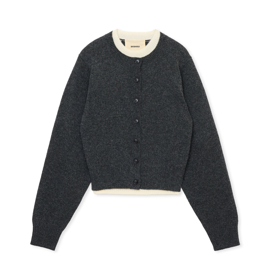 SHISHIKUI シシクイ Mix cardigan C.GRAY THE SHISHIKUI Mix cardigan / C.GRAY シシクイ