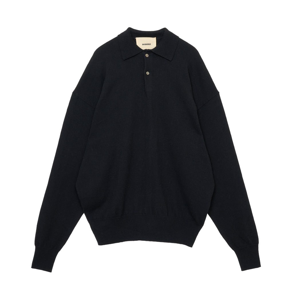 トップス shishikui POLO BLACK poro / BLACK – SHISHIKUI