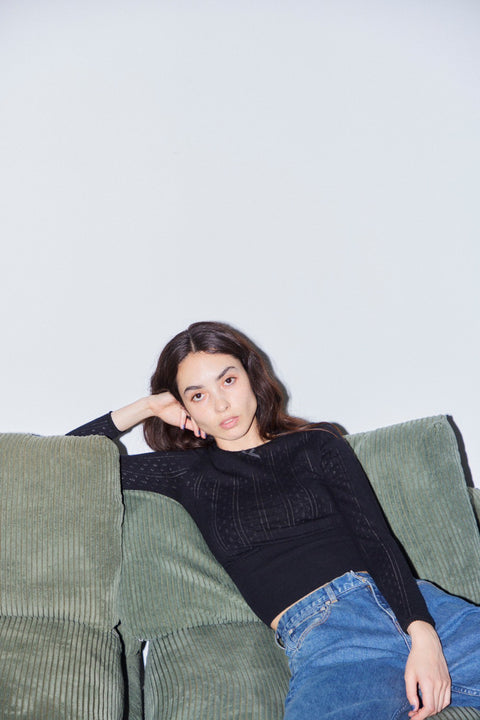 eyelet long / BLACK