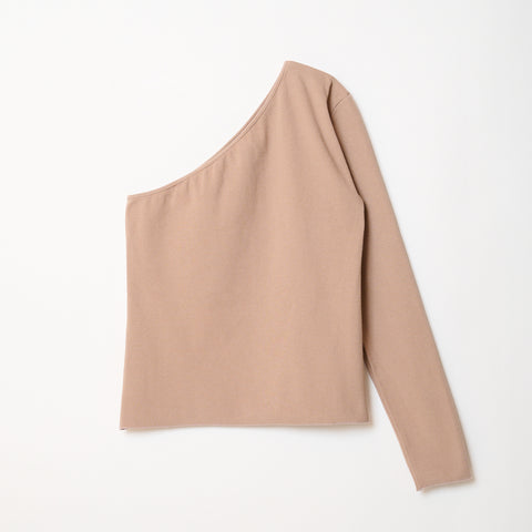 One Shoulder Top / BEIGE