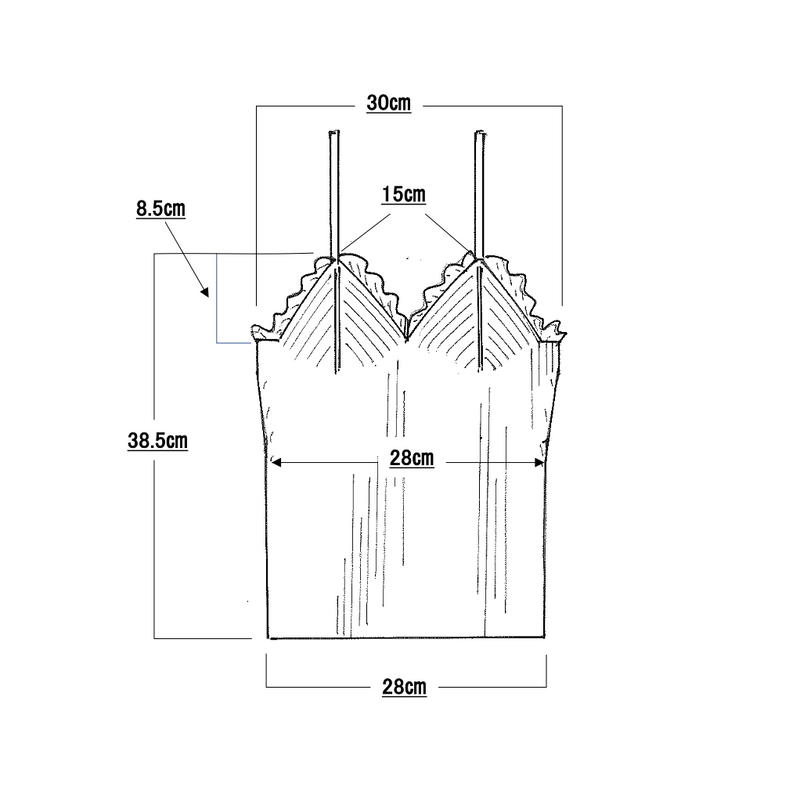 FRILLS TOP / SAX BLUE