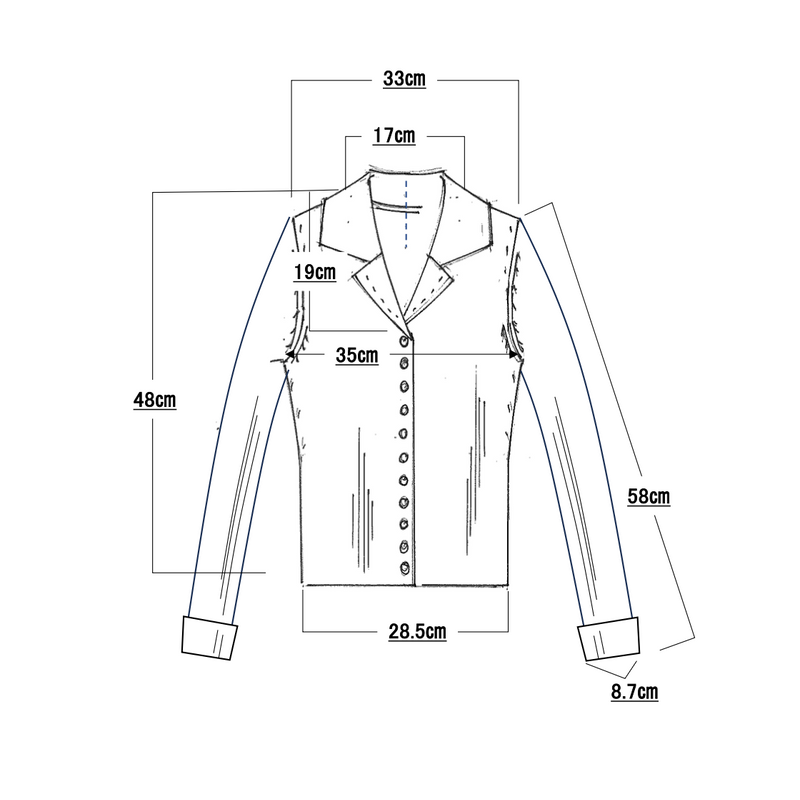 open collar / NAVY