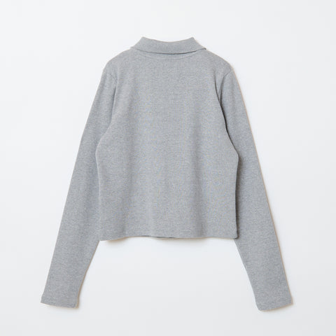 LONG POLO SHIRT / GRAY