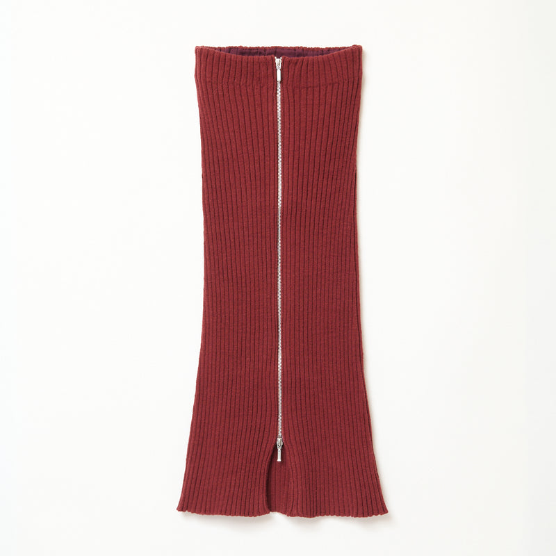 Rib Skirt / BORDEAUX