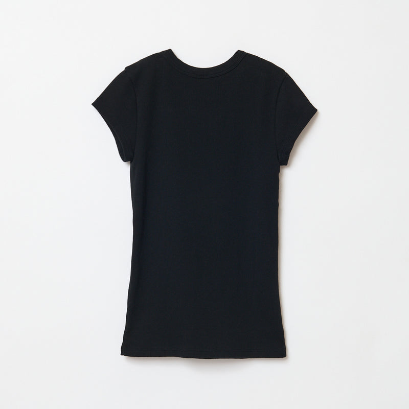 RIB TEE / BLACK