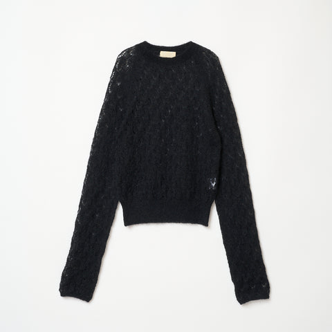 SHISHIKUI LACEY シシクイ　ニット　ブラック THE SHISHIKUI LACEY / Black シシクイニット