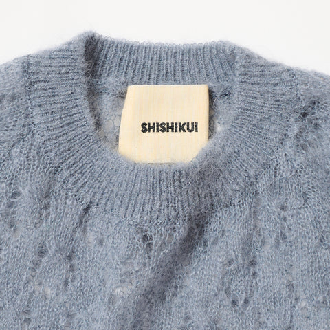 トップス THE SHISHIKUI LACEY / BLUE GRAY THE SHISHIKUI LACEY / BLUE GRAY（今話題のアイテムを THE