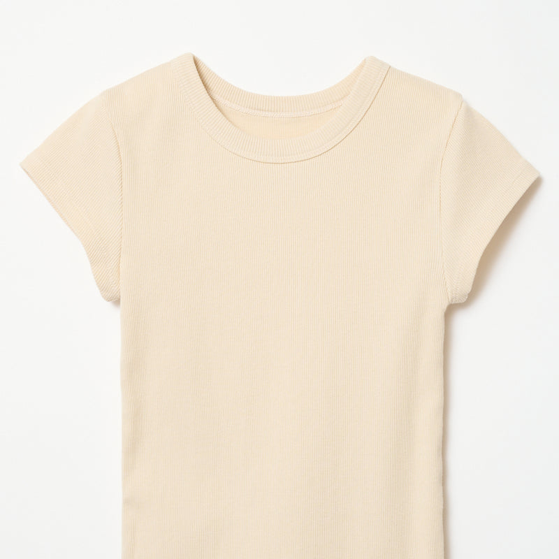 RIB TEE / CREAM