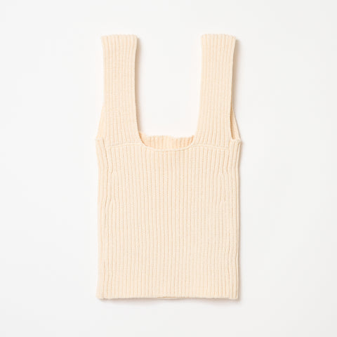 RIBB TOP / OFF WHITE