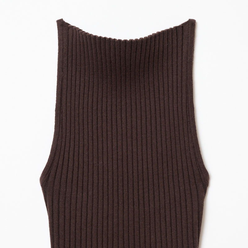knit cami S / BROWN