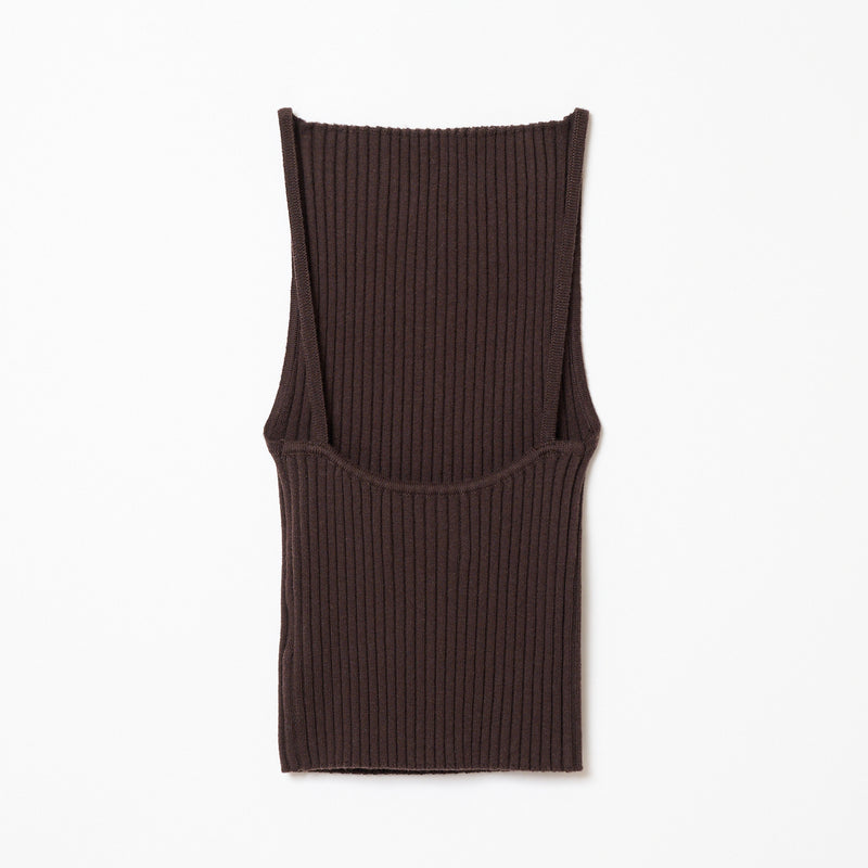 knit cami S / BROWN