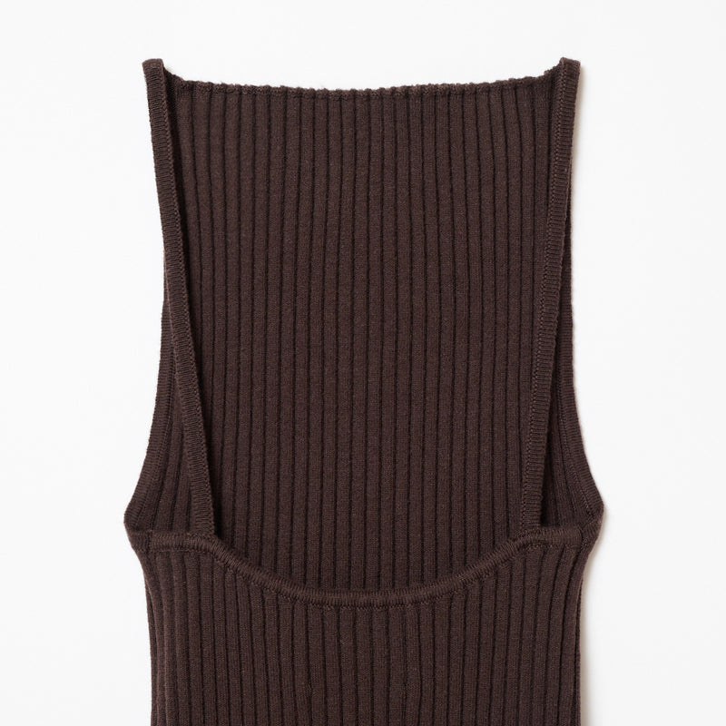 knit cami S / BROWN