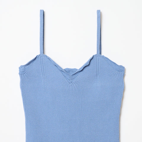 FRILLS TOP / SAX BLUE