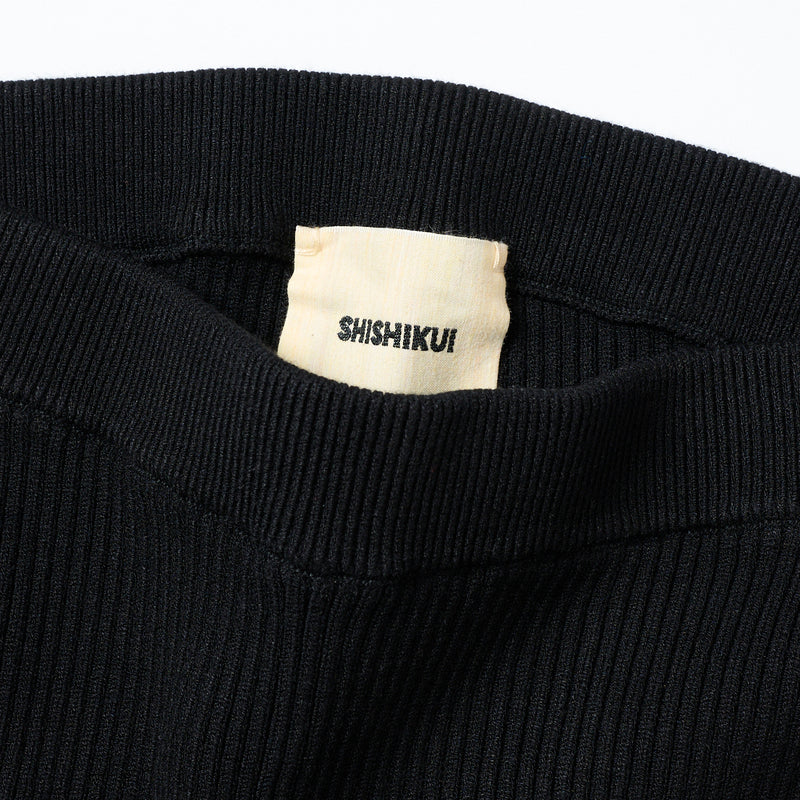 Rib Knit legg l / BLACK
