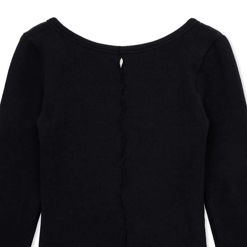 SHISHIKUI シシクイ holed topp カッティングリブトップス　黒 holed topp / BLACK – SHISHIKUI