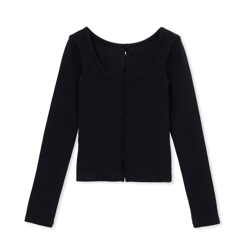 holed topp / BLACK