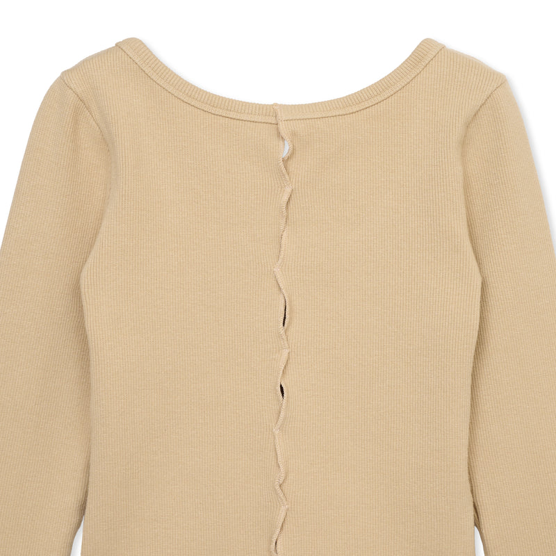 holed topp / GREIGE