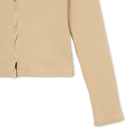 holed topp / GREIGE
