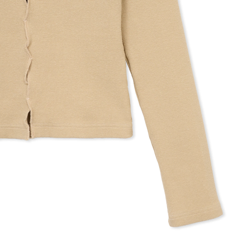 holed topp / GREIGE