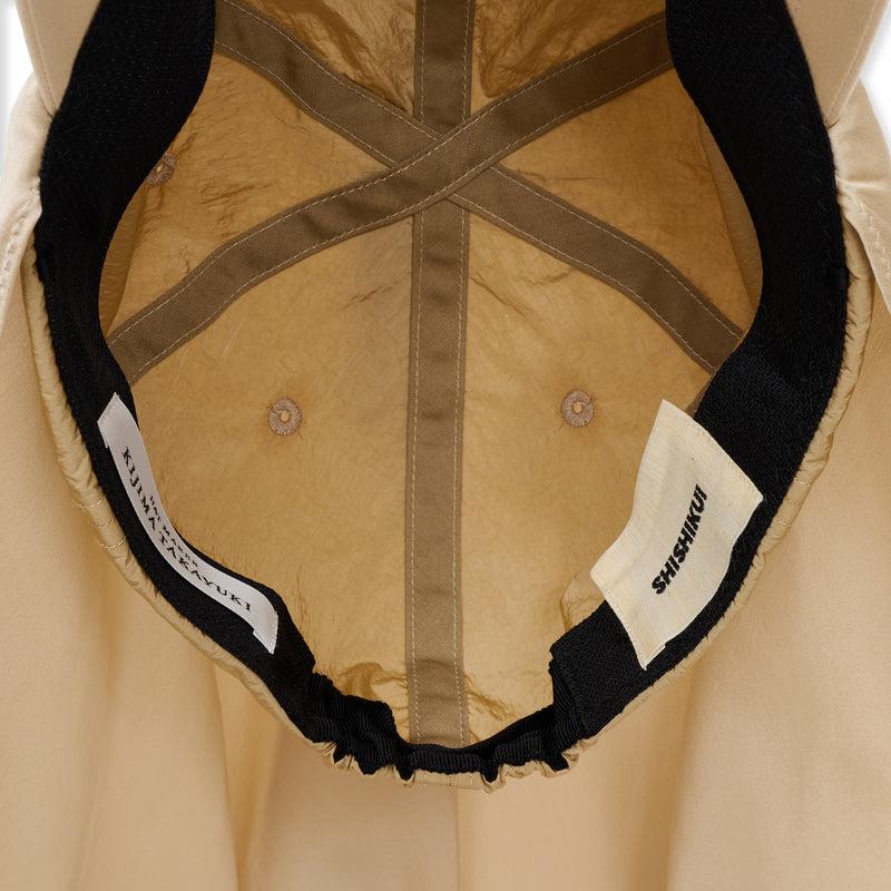 SILK SCARF CAP/ BEIGE