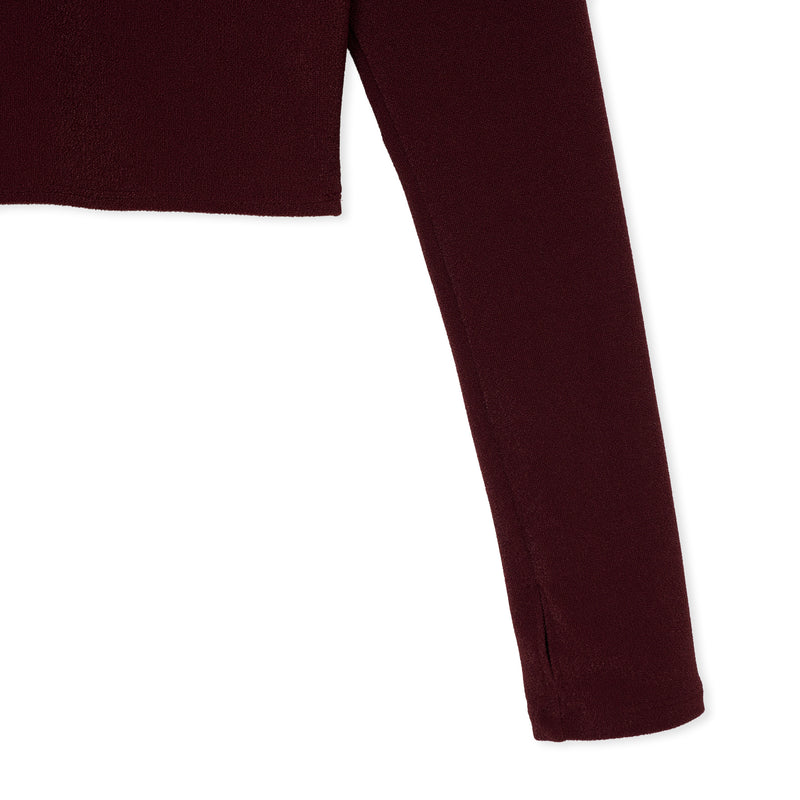 HALF ZIP / BROWN