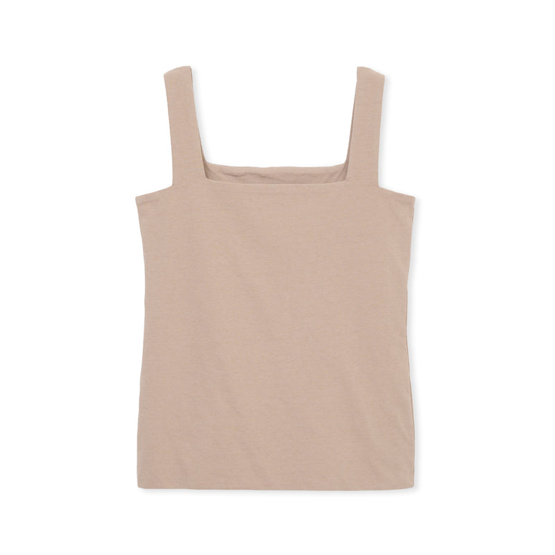SQUARE TANK / BEIGE