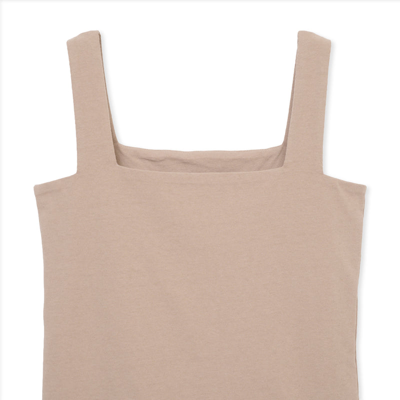 SQUARE TANK / BEIGE