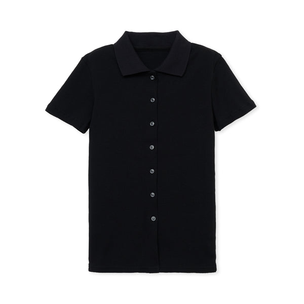 再値下げ！Shishikui シシクイ　トップス　POLO LONG POLO LONG / BLACK – SHISHIKUI