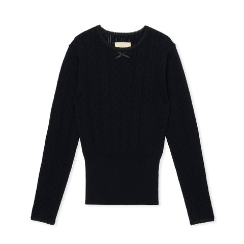 eyelet long / BLACK