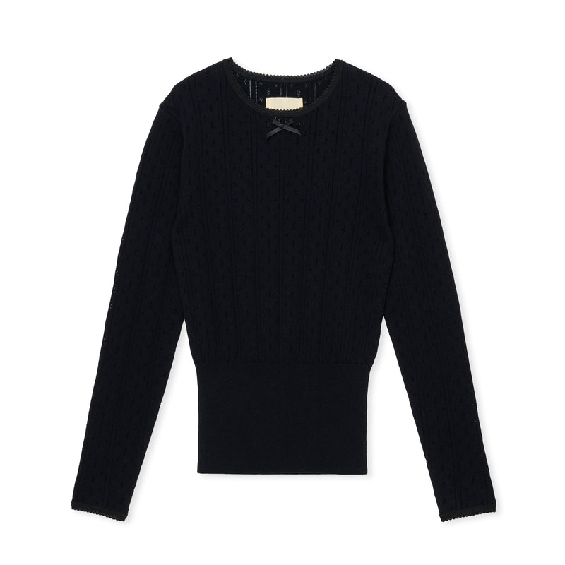 eyelet long / BLACK