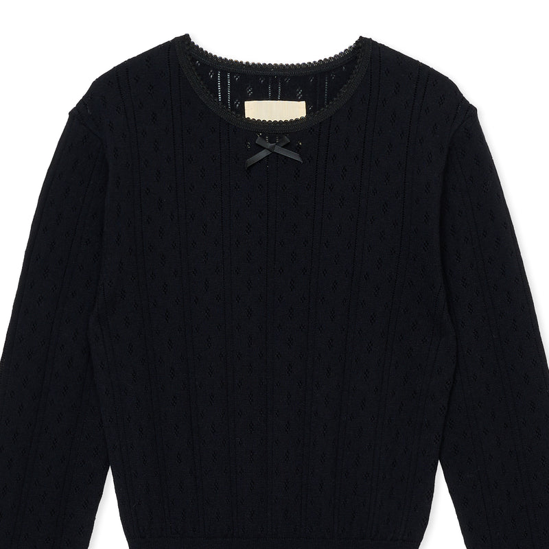 eyelet long / BLACK