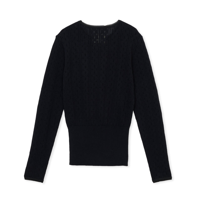 eyelet long / BLACK