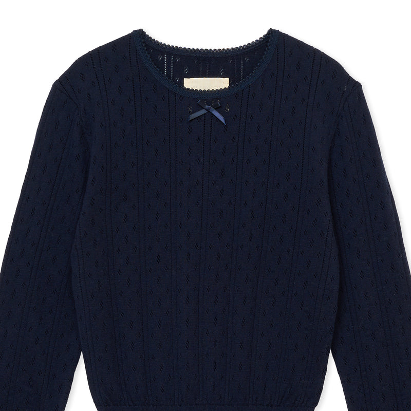 eyelet long / NAVY