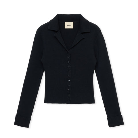 open collar / BLACK