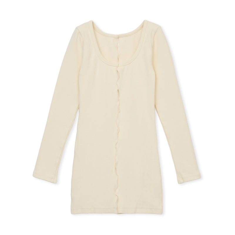 holed top b / 	WHITE