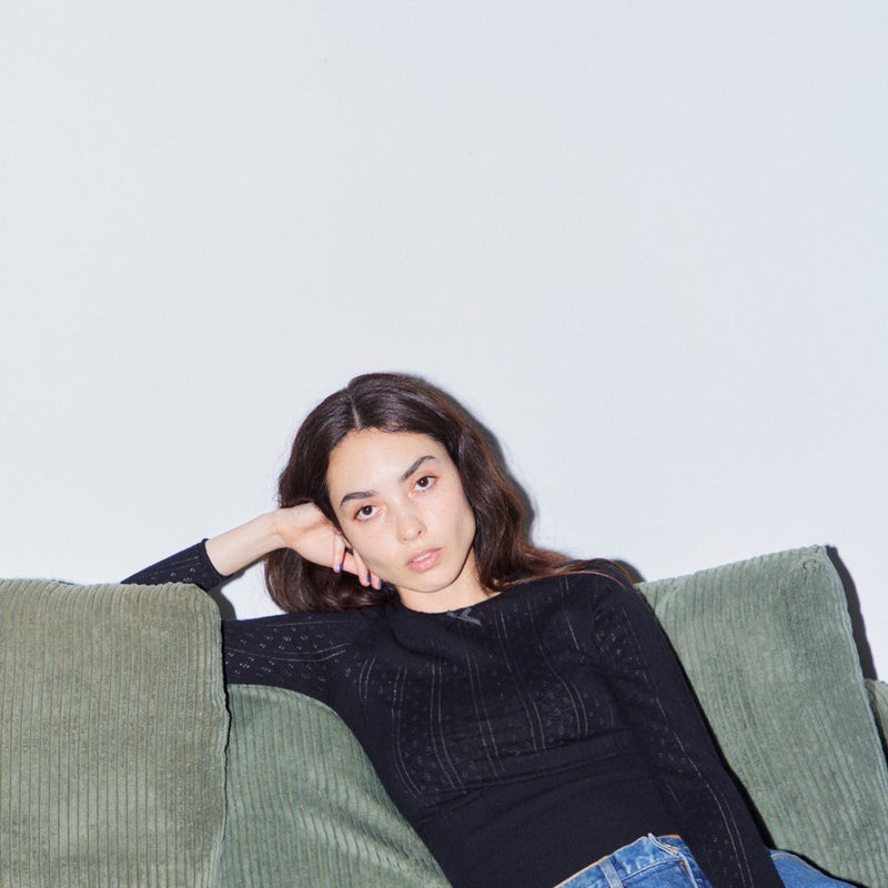 eyelet long / BLACK