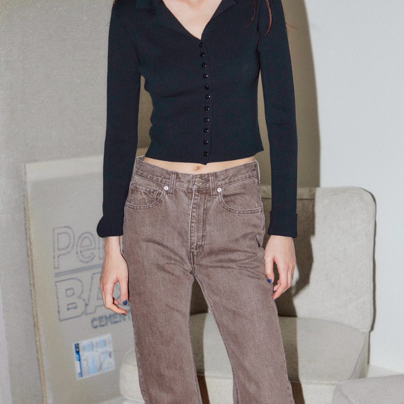 open collar / BLACK