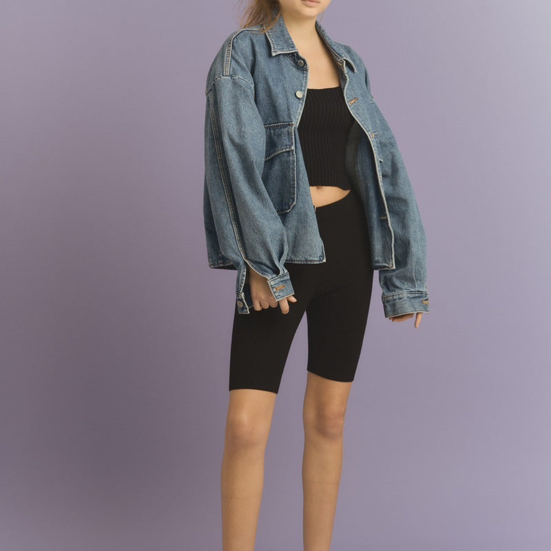 THE SHISHIKUI シシクイ rib knit legg／S／black Rib Knit legg / BLACK – SHISHIKUI