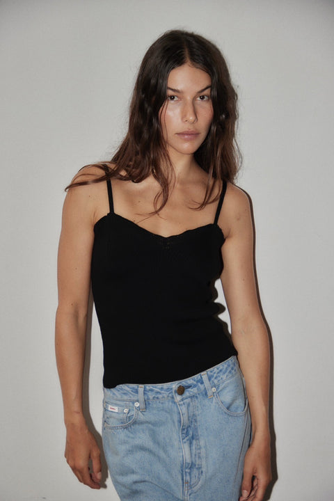FRILLS TOP / NAVY