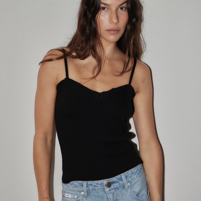 FRILLS TOP / NAVY